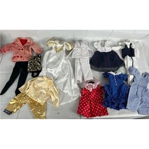 Vtg. Large Lot of Handmade Doll Clothes 14"- 16" Dolls 40 + Pc.
